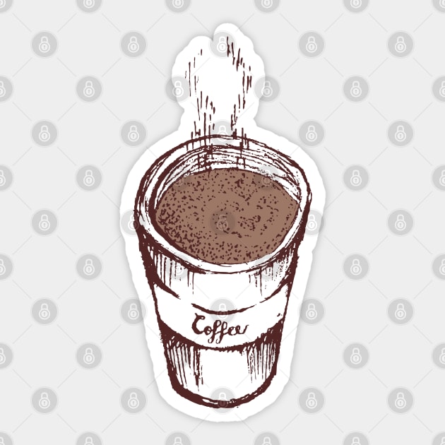 Warm Coffee Drink Sketch Sticker by Cottonbutton